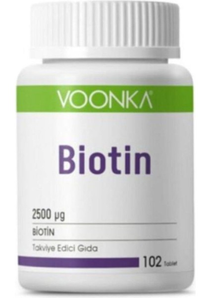Voonka Biotin Içerikli Takviye Edici Gıda 102 Tablet