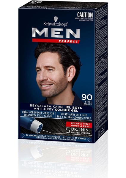 Men Perfect Erkek Amonyaksız Saç Boyası Siyah 90 50 ml