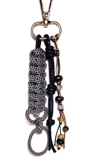 El Yapımı Dayanıklı Paracord Kedi Tasması Meov Yazılı Kedi Charmlı Boncuklu (Anahtarlık Hediyeli) fırsatları