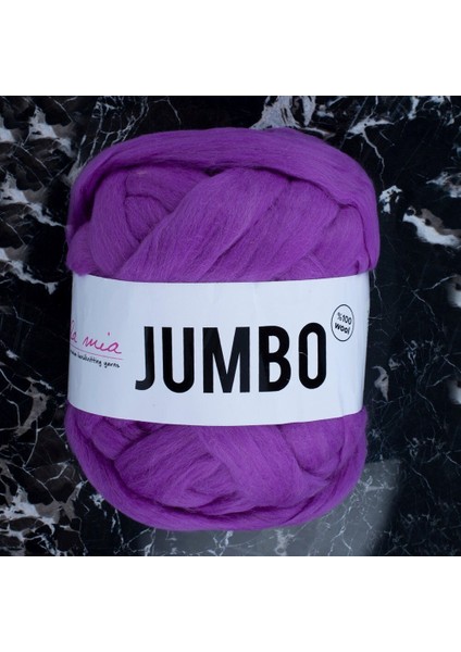Jumbo Mor Dev Yün El Örgü İpi - J6