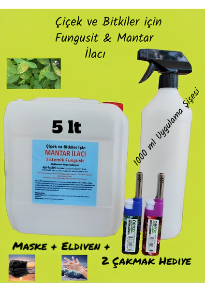 5 Lt Çiçek ve Bitkiler için Fungust Mantar ilacı