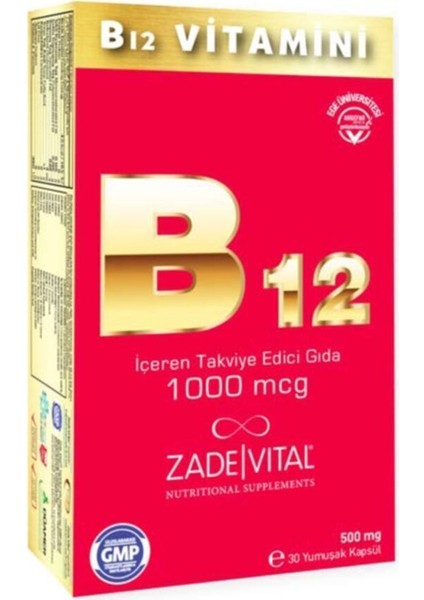 B12 Vitamini 1000 Mcg 30 Kapsül fiyatları