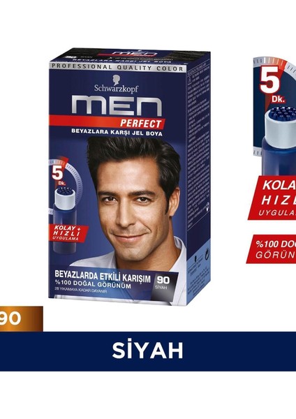 Men Perfect Saç Boyası Siyah 90 50 ml