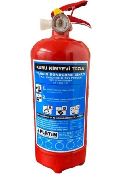 2 kg Kuru Kimyevi Tozlu Yangın Tüpü