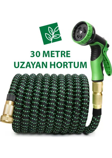 Tüm Musluklara Uyumlu • 10M’DEN 30 Metreye Kadar Uzayan Sihirli Hortum - Bahçe Hortumu