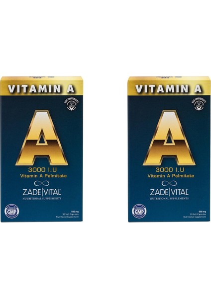 A Vitamini Blister 30 Kapsül 2'li Paket