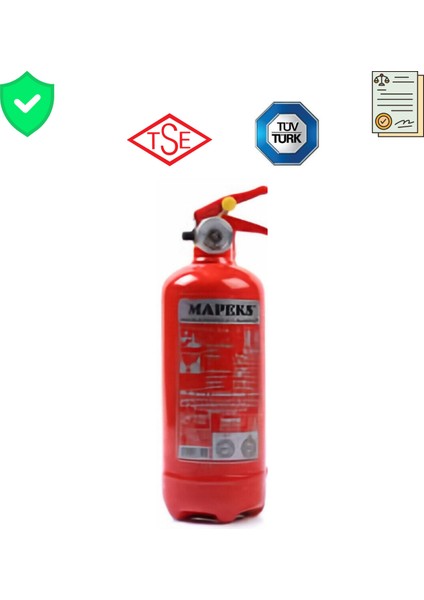 2 Adt 1 kg Yangın Söndürücü Tozlu Ce Belgeli Yeni Üretim 2026 Tüvtürk Onaylı Tse