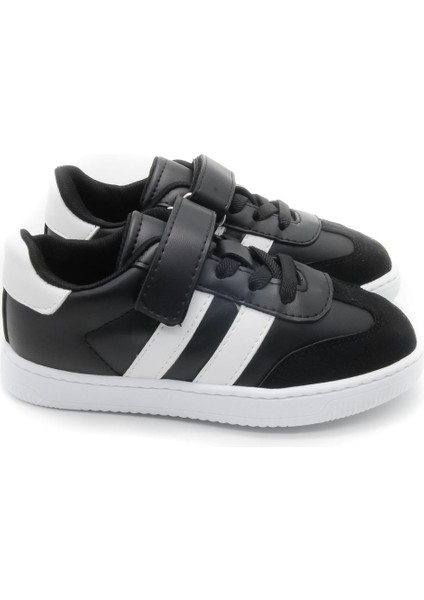 RAMBA DERİ GÖRÜNÜMLÜ MESH ASTARLI ÇOCUK SNEAKER - SİYAH - 4001 - 28 fırsatları