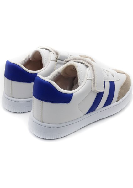 RAMBA DERİ GÖRÜNÜMLÜ MESH ASTARLI ÇOCUK SNEAKER - MAVİ - 4004 - 29 fiyatları