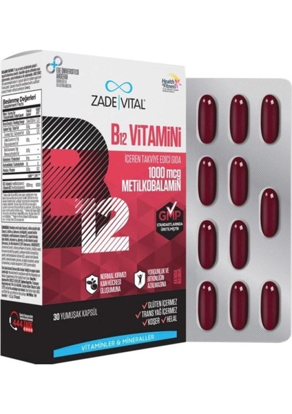 Vitamin B12 30 Yumuşak Kapsül