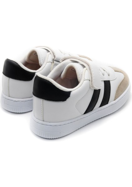 RAMBA DERİ GÖRÜNÜMLÜ MESH ASTARLI ÇOCUK SNEAKER - BEYAZ - 4002 - 30 fiyatları