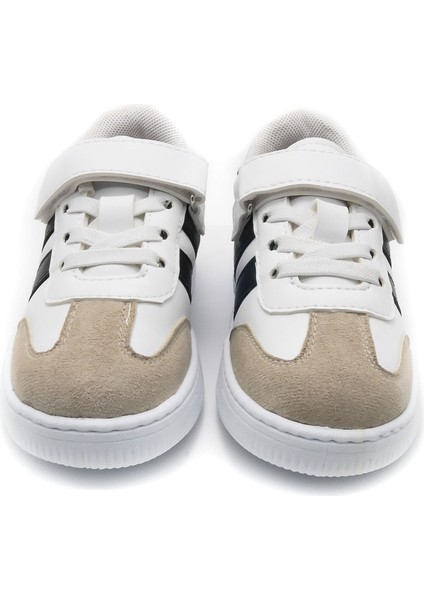 RAMBA DERİ GÖRÜNÜMLÜ MESH ASTARLI ÇOCUK SNEAKER - BEYAZ - 4002 - 30 modelleri