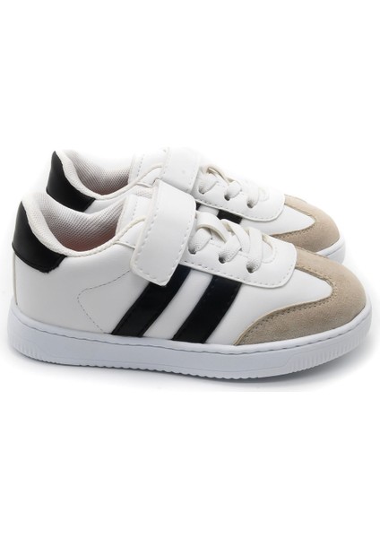 RAMBA DERİ GÖRÜNÜMLÜ MESH ASTARLI ÇOCUK SNEAKER - BEYAZ - 4002 - 30 fırsatları