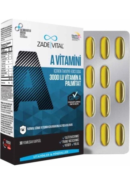 A Vitamini 30 Yumuşak Kapsül