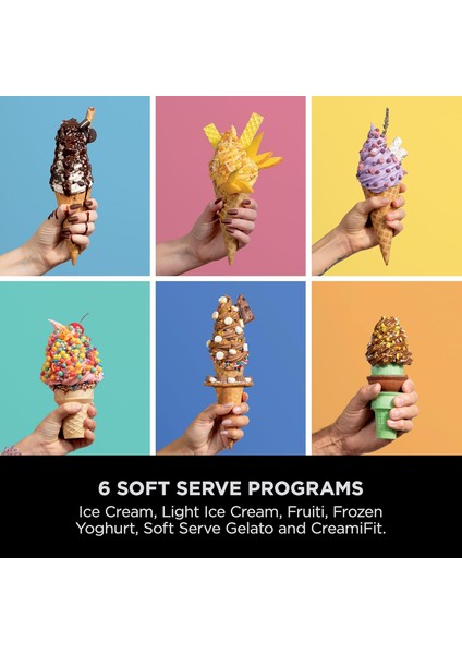 Swirl By Creami Dondurma ve Profesyonel Soft Ice Cream Makinesi– 13 Fonksiyonlu, Gelato, Sorbe ve Milkshake Makinesi – modelleri