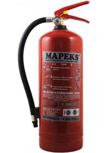 Yangın Söndürücü 6kg Abc Manometreli Mapeks 551134