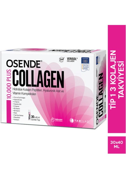 10000 Plus Beauty Collagen 30 Tüp 40 ml + Hediye Diş Beyazlatıcı Köpük
