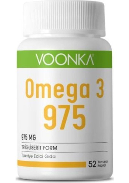 Omega 3 975 Takviye Edici Gıda 52 Yumuşak Kapsül