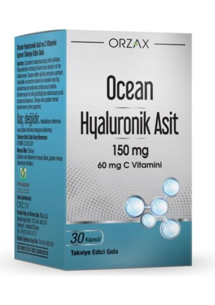 Orzax Ocean Hyaluronik Asit 150 Mg 30 Kapsül Tablet.