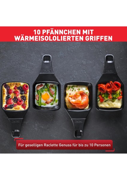 Ambiance Raclette Gril - 10 Kişilik Elektrikli Izgara & Peynir Eritme Makinesi