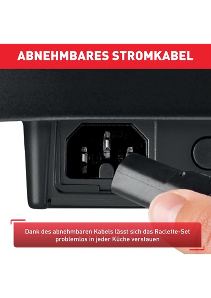 Ambiance Raclette Gril - 10 Kişilik Elektrikli Izgara & Peynir Eritme Makinesi