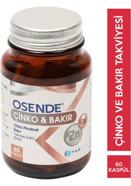 Çinko Bakır 60 Kapsül + Hediye Diş Beyazlatıcı Köpük