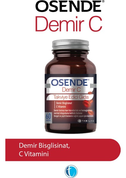 Demir C 60 Bitkisel Kapsül Demir Bisglisinat