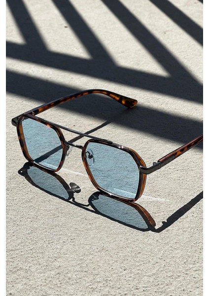 Leopar Mavi Unisex Güneş Gözlüğü UV400 Korumalı