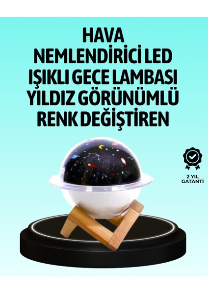 USB ile Çalışan Projektörlü Aromaterapi Nemlendirici Masaüstü Kullanım Için Uygun