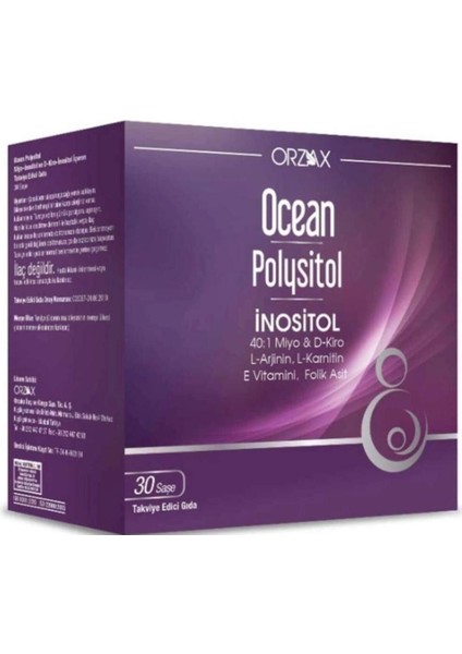 Orzax Ocean Polysitol Takviye Edici Gıda 30 Saşe - Folik Asit 400 ?g
