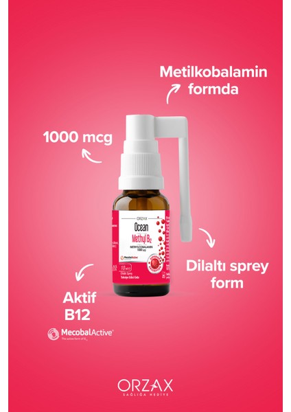 Methyl B12 1000MCG 10ML Sprey modelleri