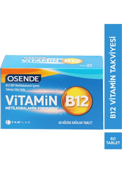 Metilkobalamin B12 60 Tablet + Hediye Diş Beyazlatıcı Köpük