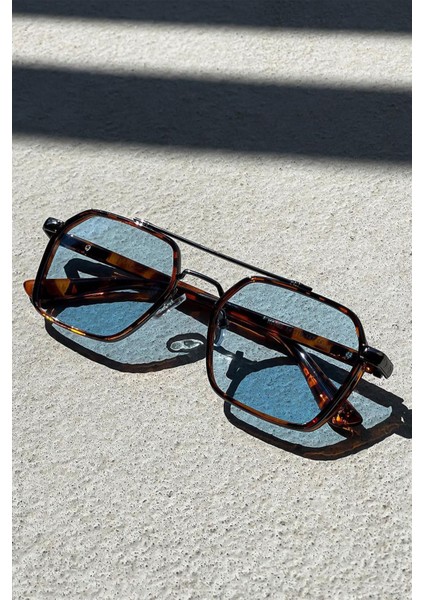 Leopar Mavi Unisex Güneş Gözlüğü UV400 Korumalı fırsatları