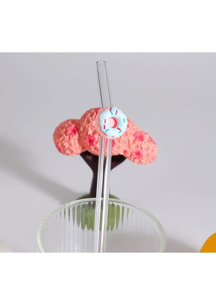 Cam Pipet Donut - Tatlı - Renkli - Parti