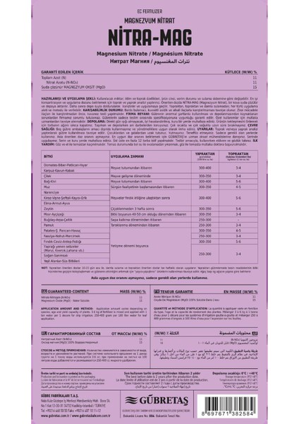 Nitra-Mag Azotlu GÜBRE25KG modelleri