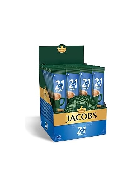 Jacobs 2'si 1 Arada 10.5 Gram x 40 x 8 Adet, Kahve