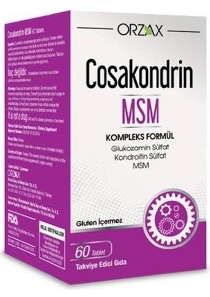 Orzax Cosakondrin Msm 60 Tablet