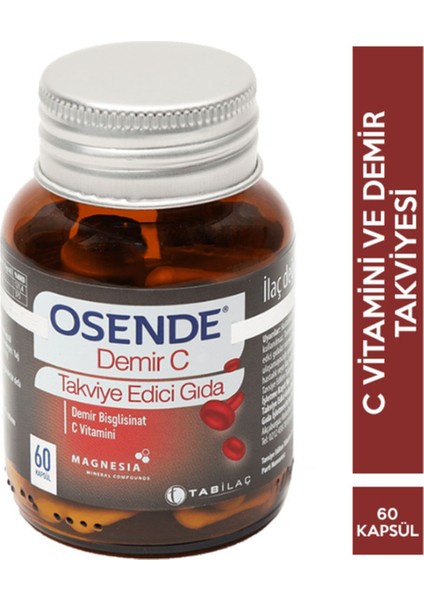 Demir C 60 Kapsül Takviye Edici Gıda + Hediye Diş Beyazlatıcı Köpük