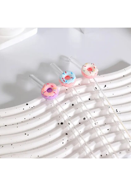 Cam Pipet Donut - Tatlı - Renkli - Parti modelleri