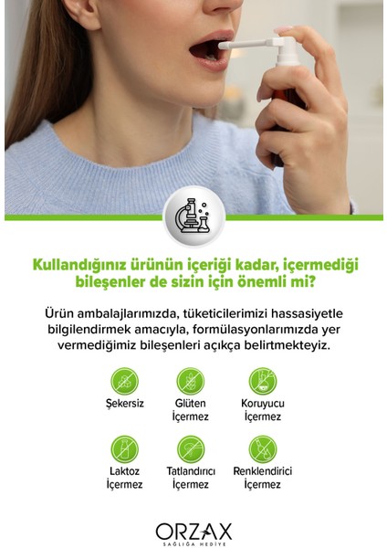 Orzax Vitamin D3 400IU Sprey 20 ml Çocuklar İçin Kemik Gelişimini Destekler