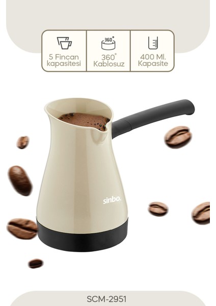 Beyaz Elektrikli Kahve Makinesi, Pratik ve Şık Kahve Demleme Cihazı