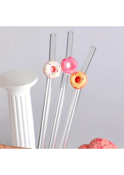 Cam Pipet Donut - Tatlı - Renkli - Parti modelleri