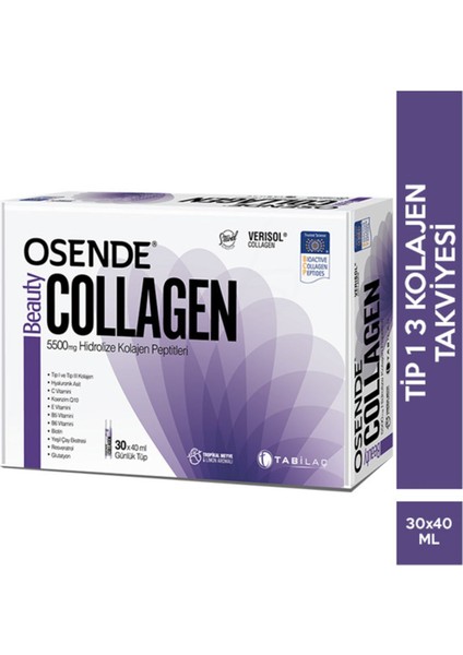 Collagen Beauty 30X40 ml Günlük Tüp + Hediye Diş Beyazlatıcı Köpük