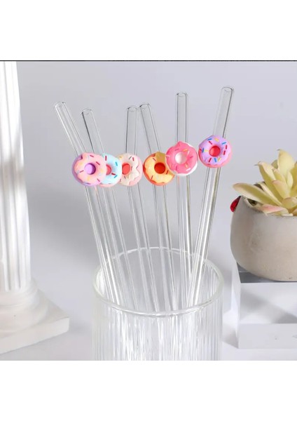Cam Pipet Donut - Tatlı - Renkli - Parti modelleri