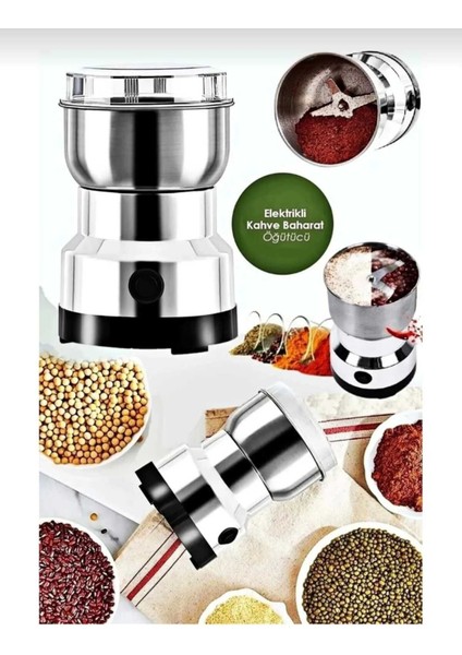Elektrikli Öğütücü, Baharat, Kahve, Tahıl, Fındık, Ceviz ve Tohumlar Için Metal Makine