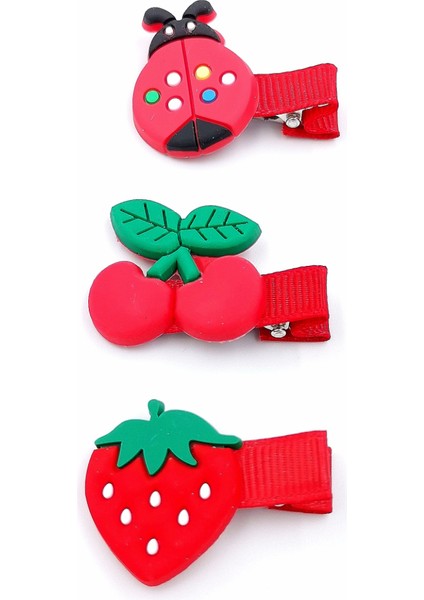 3 Lü Figürlü Renkli Lüks Maşalı Toka