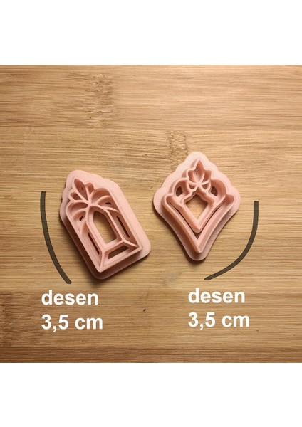 3,5 cm Seramik & Polimer Kil Kalıp Küpe Kalıbı