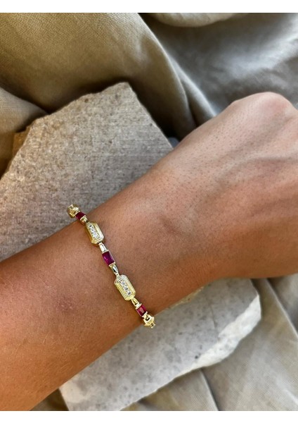 14K Mürdüm ve Parıltı Taşlı Bileklik modelleri