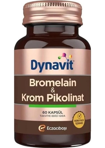 Bromelain ve Krom Pikolinat 60 Kapsül