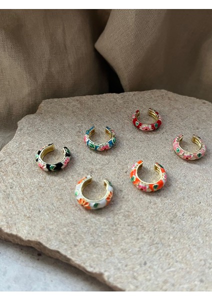 Pembe Mineli Kıkırdak Küpe